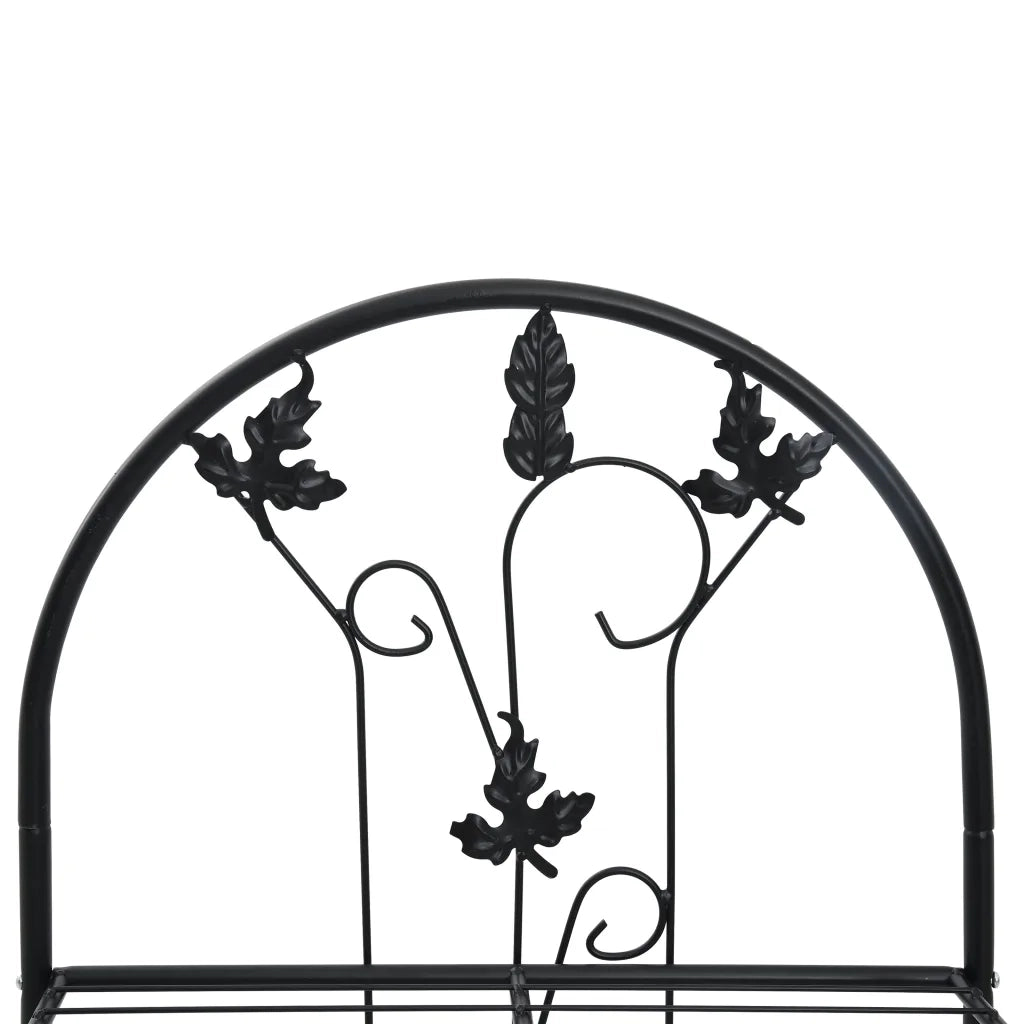 Supporto per piante | Sostegno per piante a 3 Livelli Nero 52x28x128 cm in Ferro