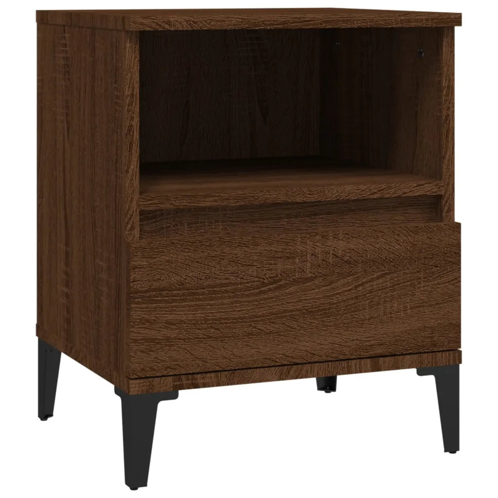 Comodino Rovere Marrone 40x35x50 cm