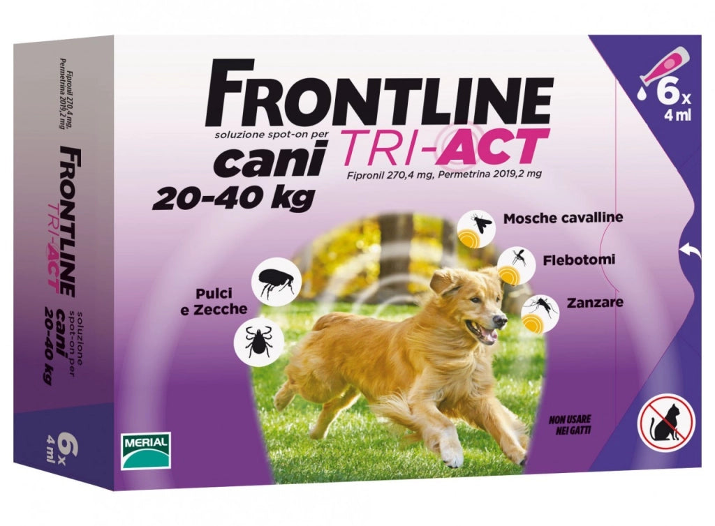 FRONTLINE TRI-ACT CANI 20-40 KG 6 PIPETTE OFF. SPECIALE