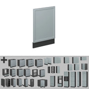 Pannello frontale Fame-Line Blu-grigio chiaro/Antracite 45 cm, PL Rovere Vicco