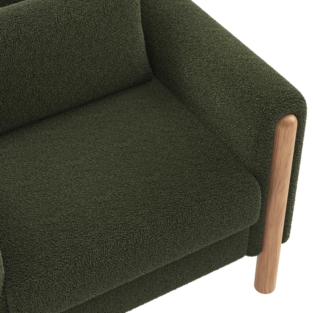 POLTRONA Lounge 87x83x88,5 cm in Teddy Verde