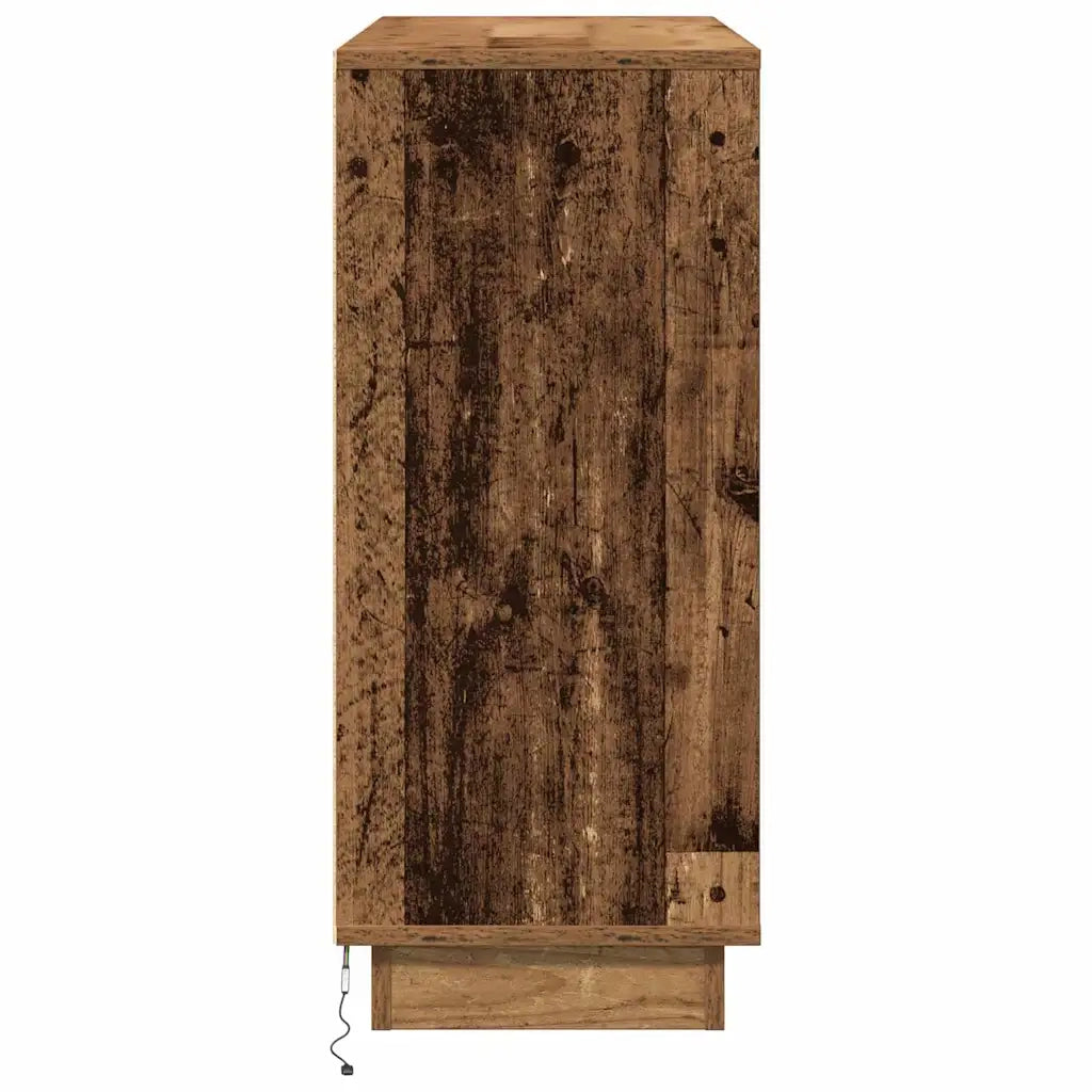 Madia LED Legno vecchio 90 x 32 x 75 cm Legno multistrato 869688