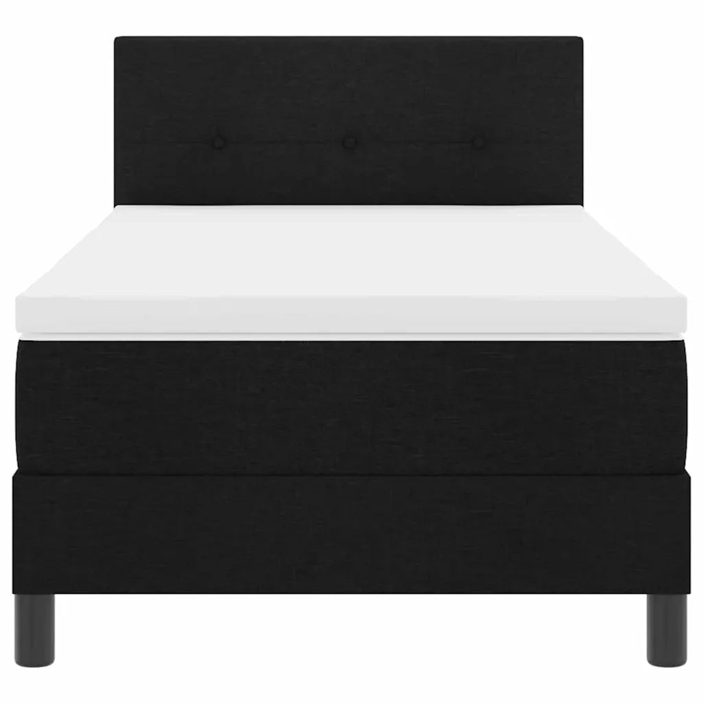 Letto a molle con testiera Nero 100 x 200 cm Tessuto 3338666
