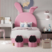 letto imbottito velluto rosa 90 x 200 cm