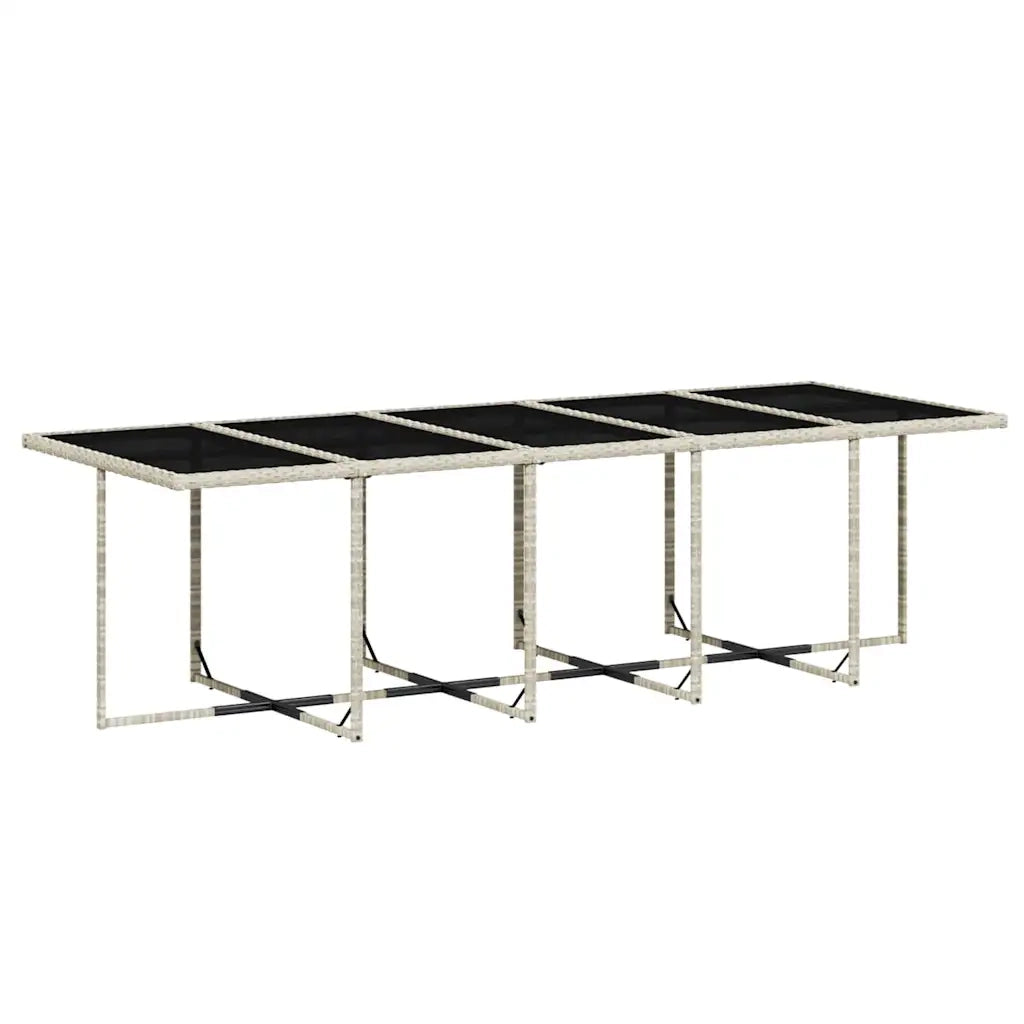Set da Pranzo da Giardino 15 pz con Cuscini Grigio Polyrattan 3211235