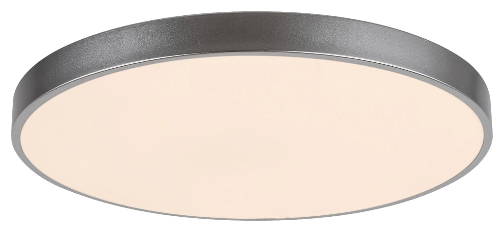 Plafoniera LED Tesia 60cm 60W con telecomando argento