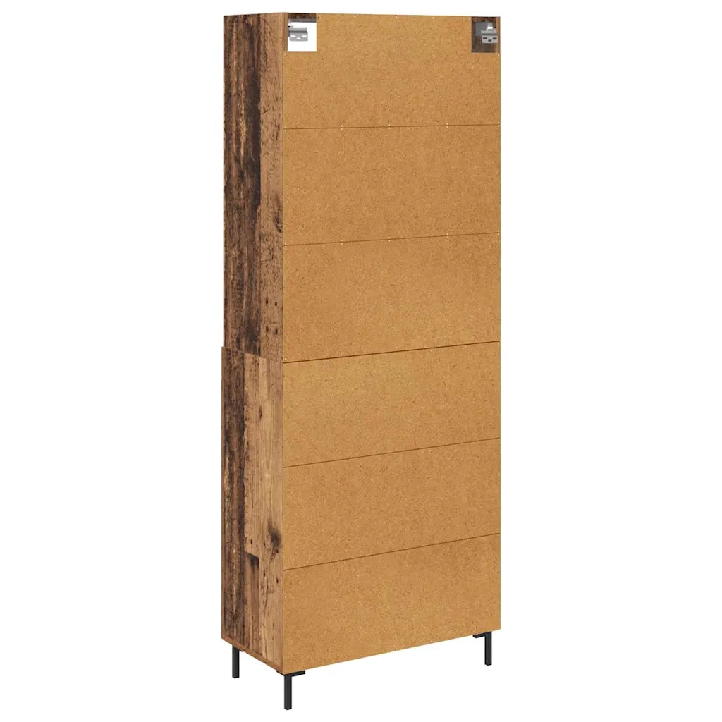 Credenza | Madia | Buffet da pranzo | Armadio da pranzo Legno vecchio 69,5 x 34 x 180 cm Legno multistrato