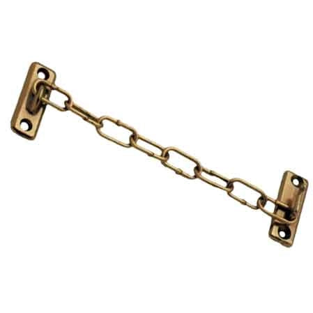 CATENA DI SICUREZZA IN OTTONE PER PORTE  150 mm - Ottone lucido - 25 pezzi