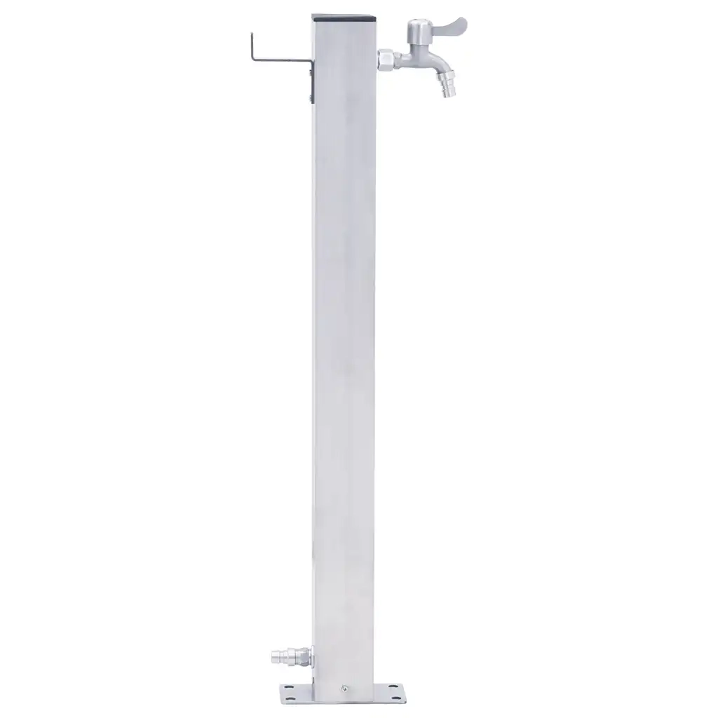Colonna d'Acqua da Giardino 100 cm Acciaio Inox Quadrato CFW8392438