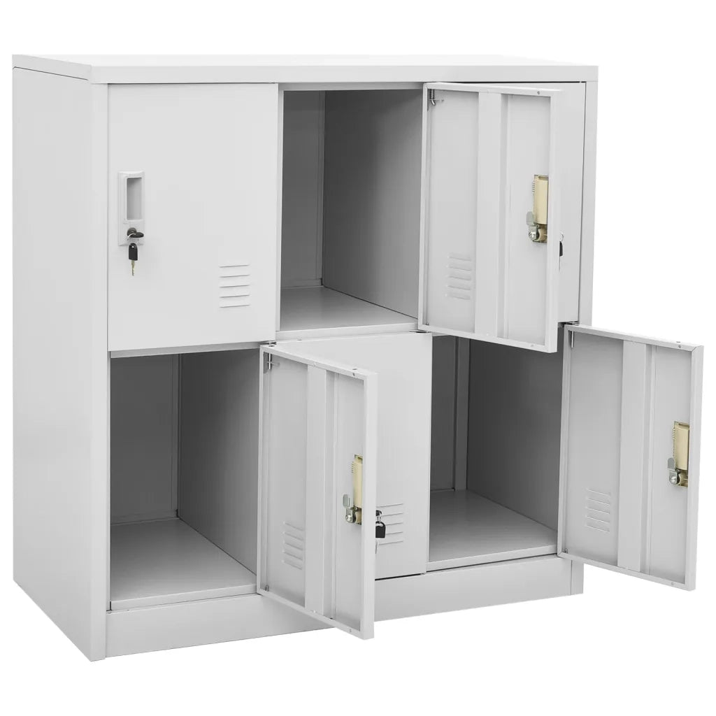 Armadietto con Chiave Grigio Chiaro 90x45x92,5 cm in Acciaio 336436