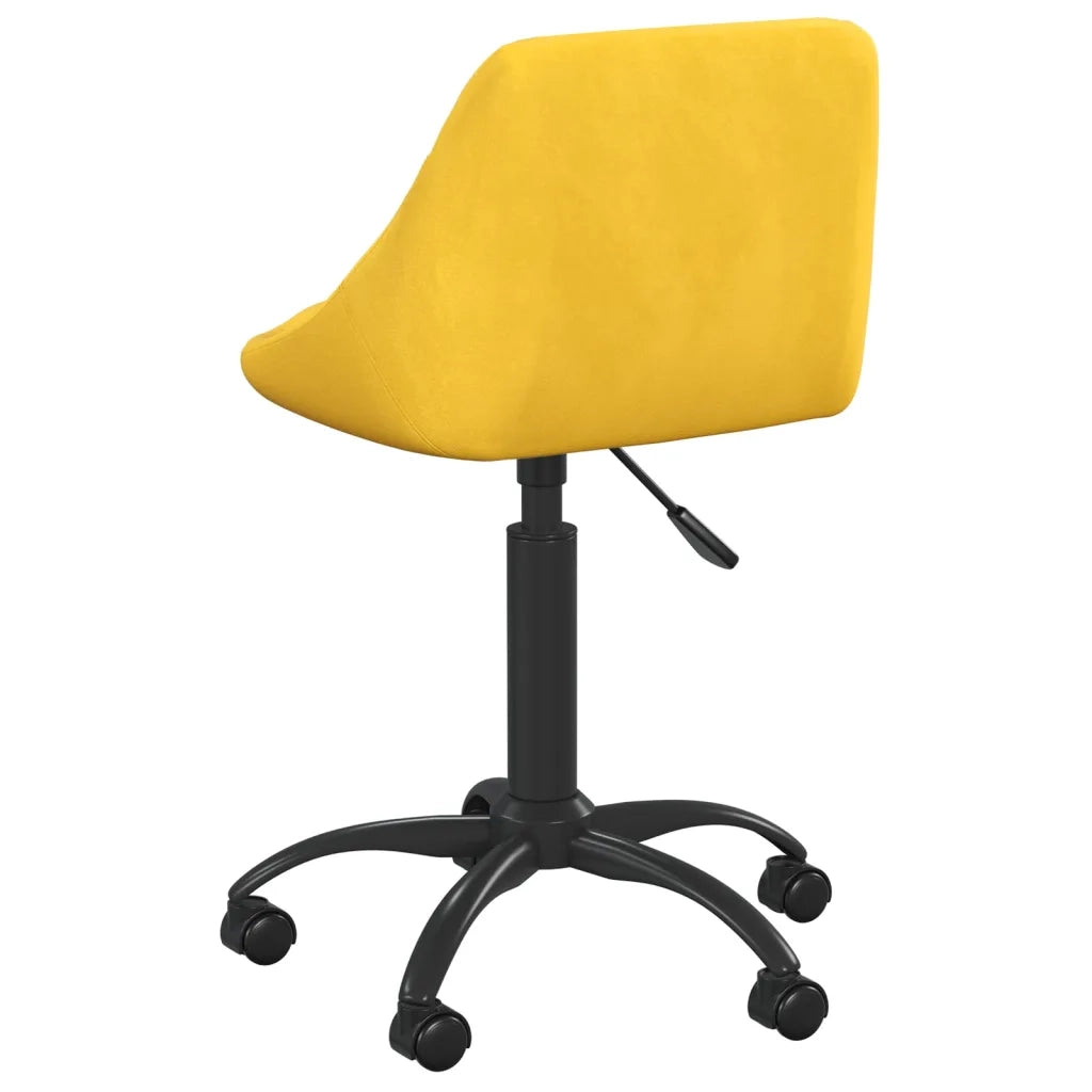 Sedia da Ufficio Giallo Senape in Velluto 3088853