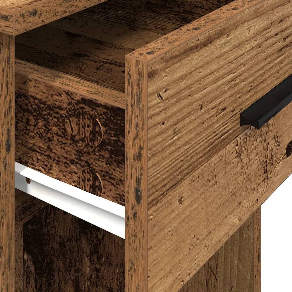 Supporto per Computer a Torre con Cassetto Antico 35x45x77 cm 858747