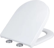 Wc bril a forma di D con coperchio - Universale - Duroplast - Bianco - 375x455cm