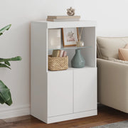 Credenza con Luci LED Bianca 60,5x37x100 cm 836665