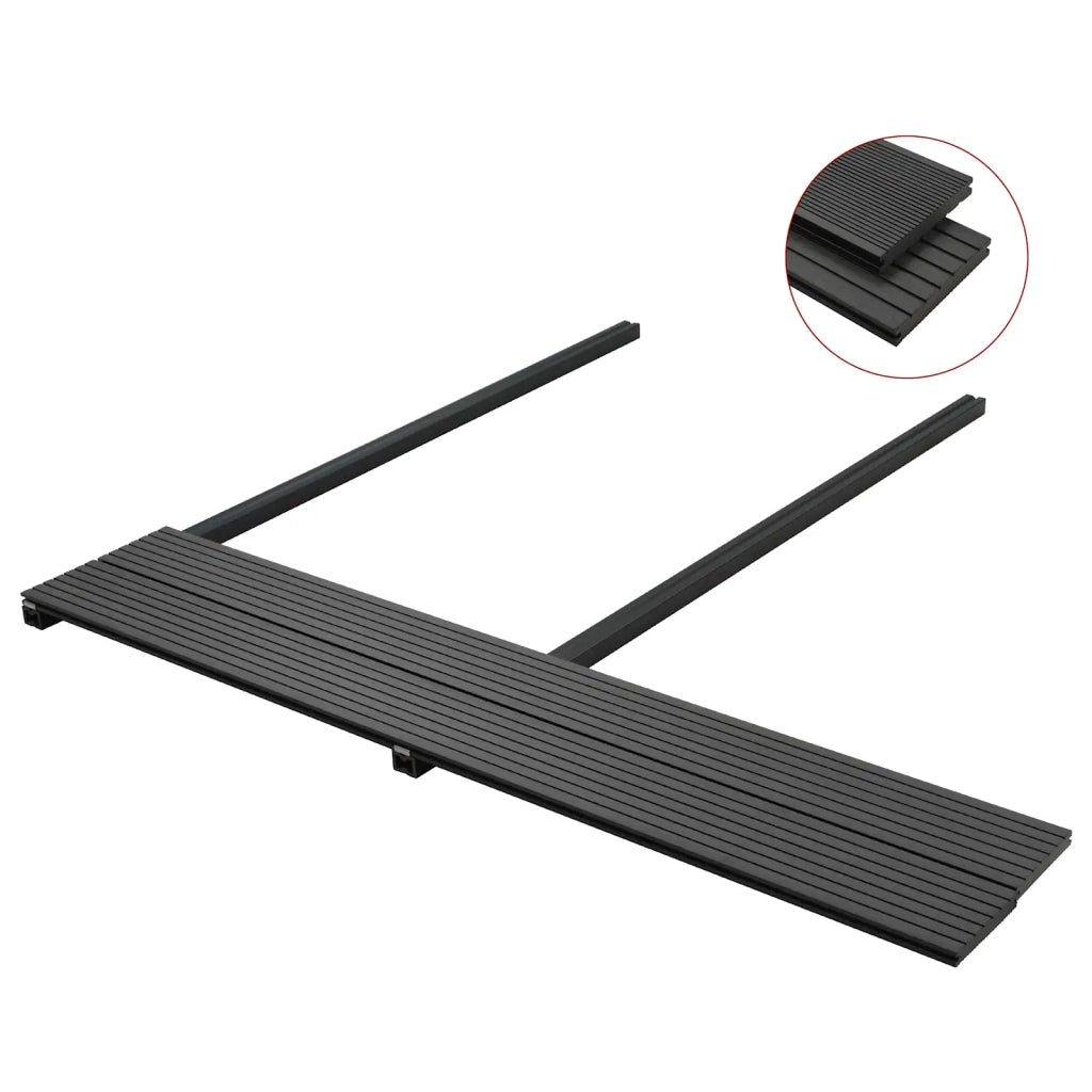 Pavimento da Deck 4 pcs Nero WPC 42046653