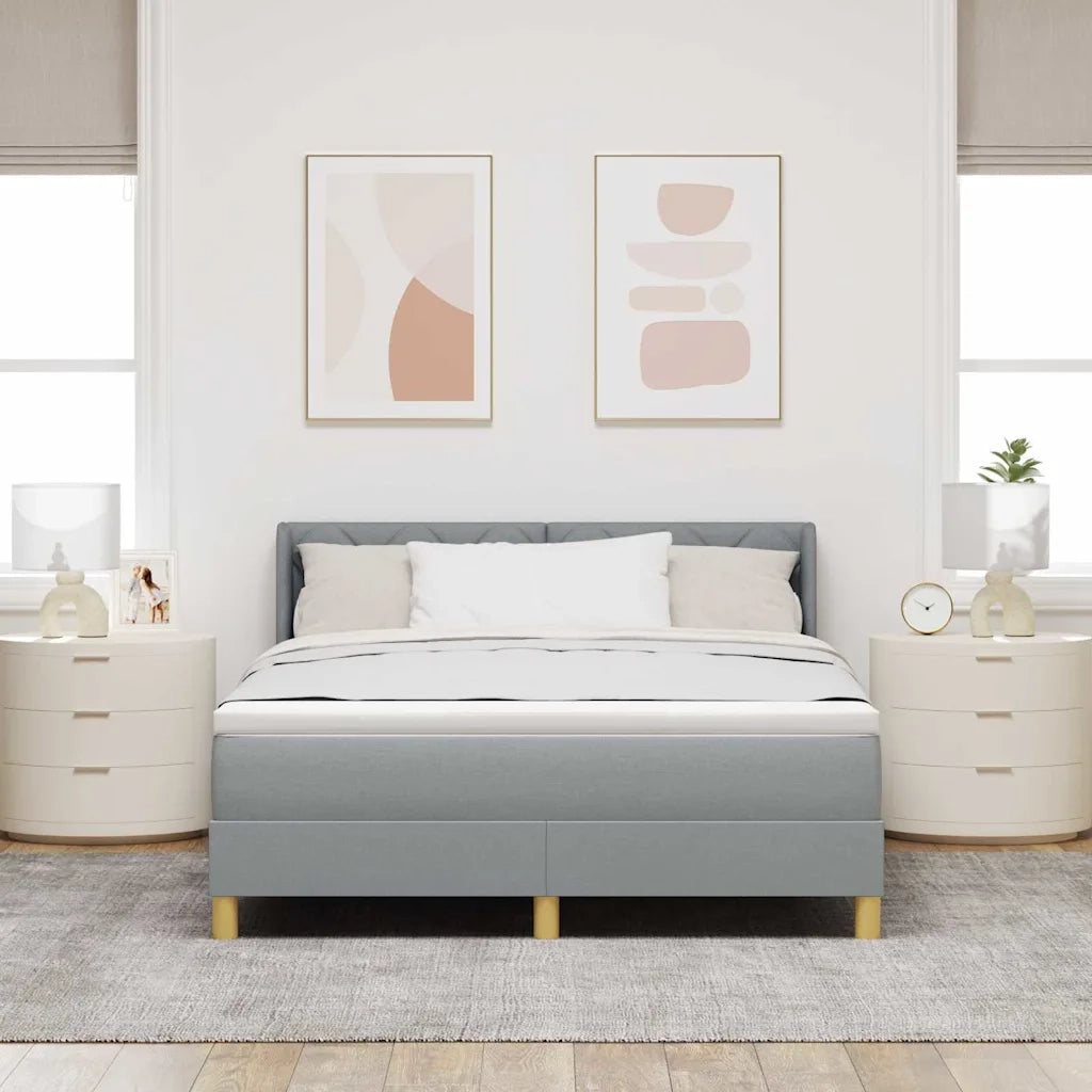<strong>Letto a Molle< / strong> Grigio chiaro 140 x 200 cm 3341356