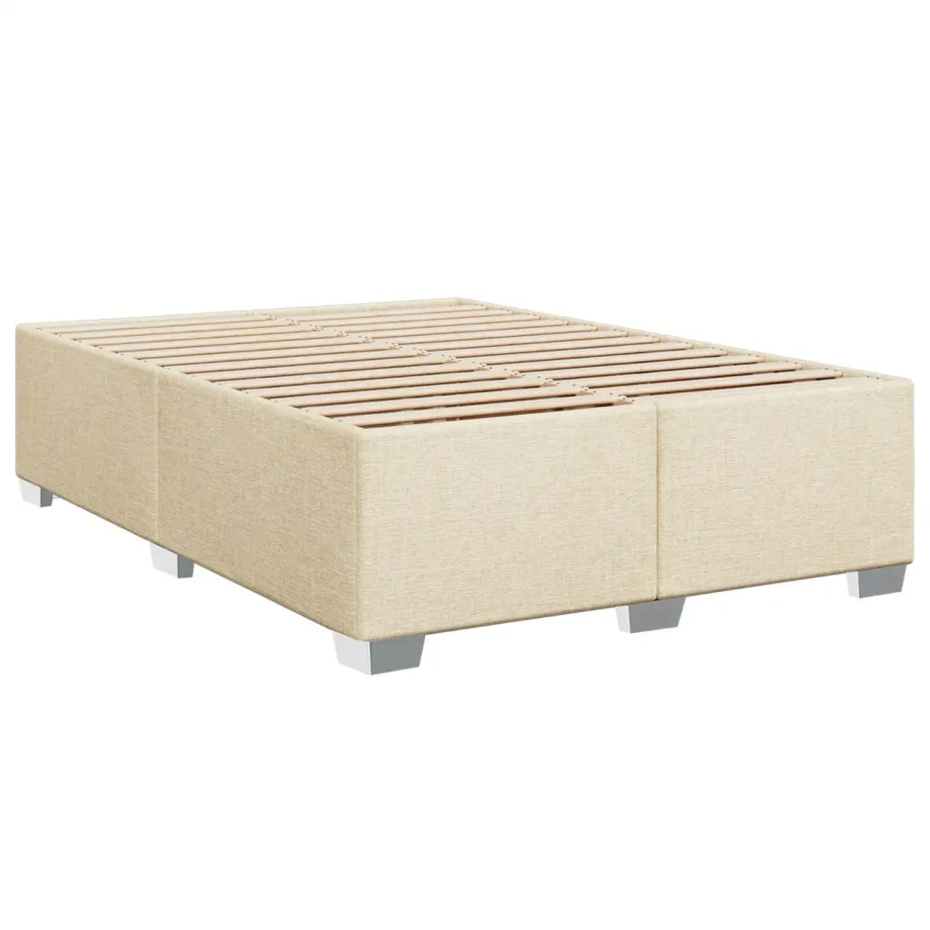 Giroletto a Molle con Materasso Crema 160x200 cm in Tessuto 3290558