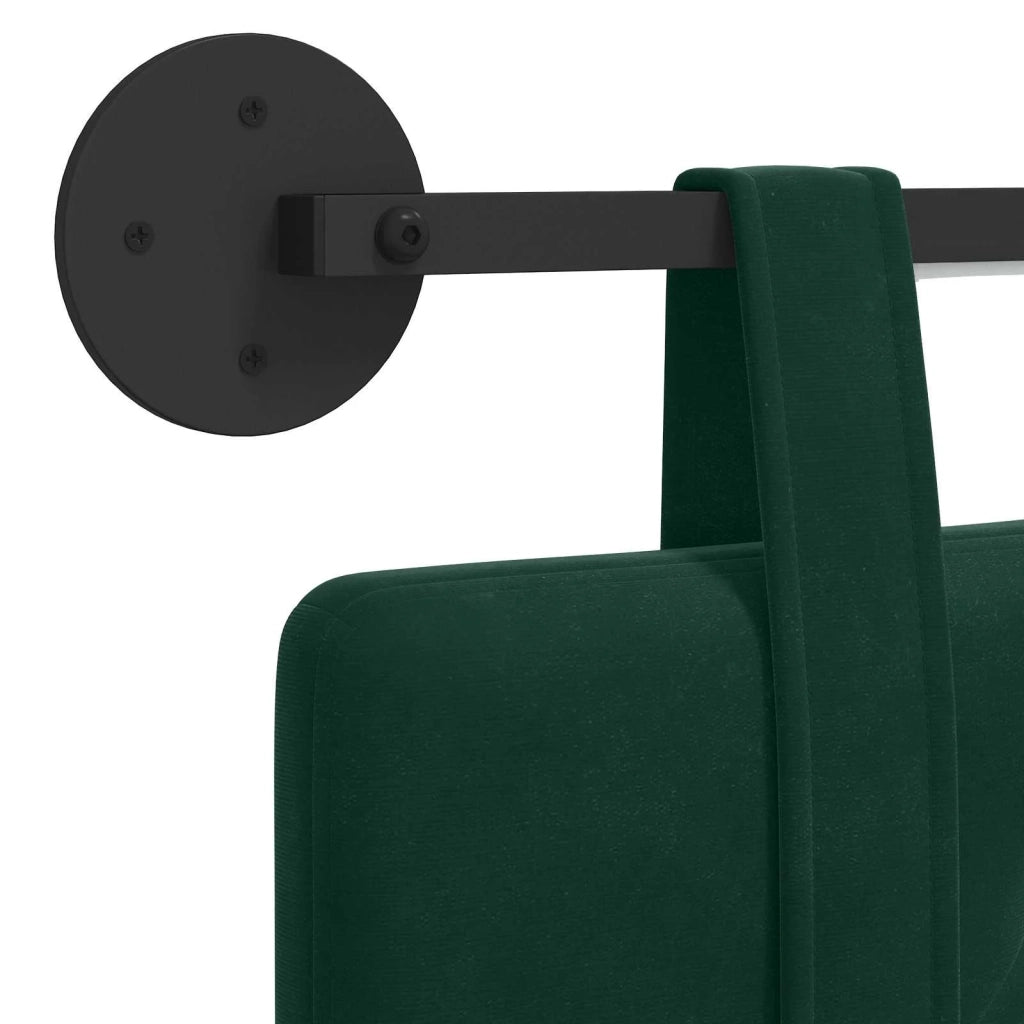Testiera | Testata sospesa Con luce LED Verde Scuro Velluto