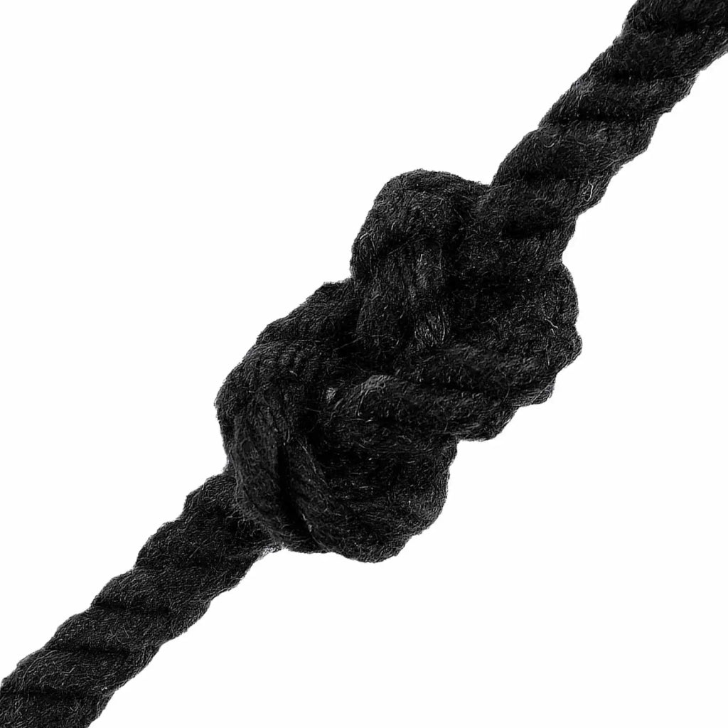 Corda | Fune Nero 0,6 x 0,6 x 10000 cm Cotone