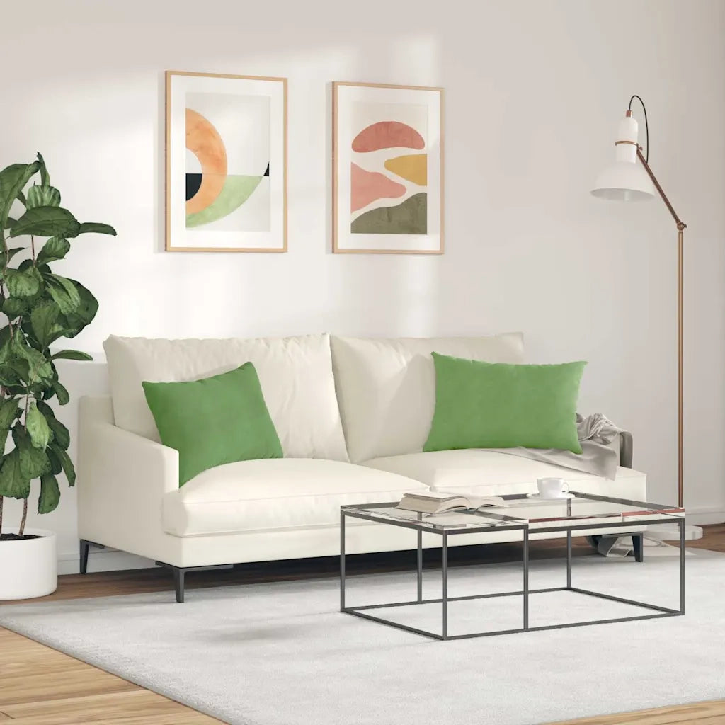 Cuscini da Divano 2 pcs Verde chiaro 60 x 40 cm 42013673