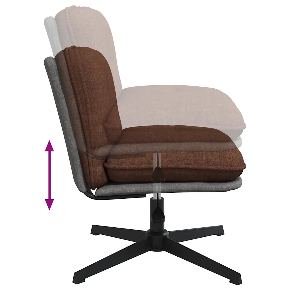 Sedia Girevole da Ufficio Marrone in Tessuto 4105392