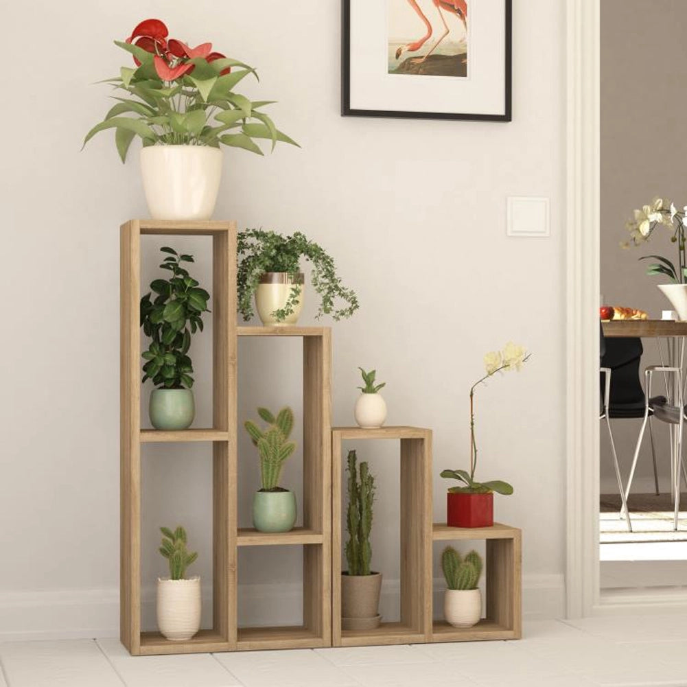 Supporto Espositore per Piante Quercia Scaffalatura Salvaspazio Componibile