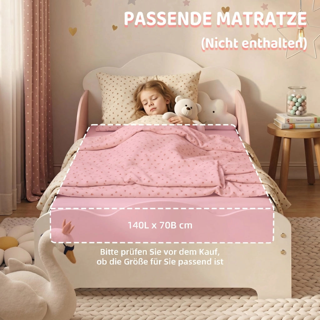 Letto a soppalco per bambini ¨C Xylo ¨C rosa 140x70 cm