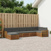 Set di divani da esterno con cuscino 7 pcs Naturale e Antracite 3383630