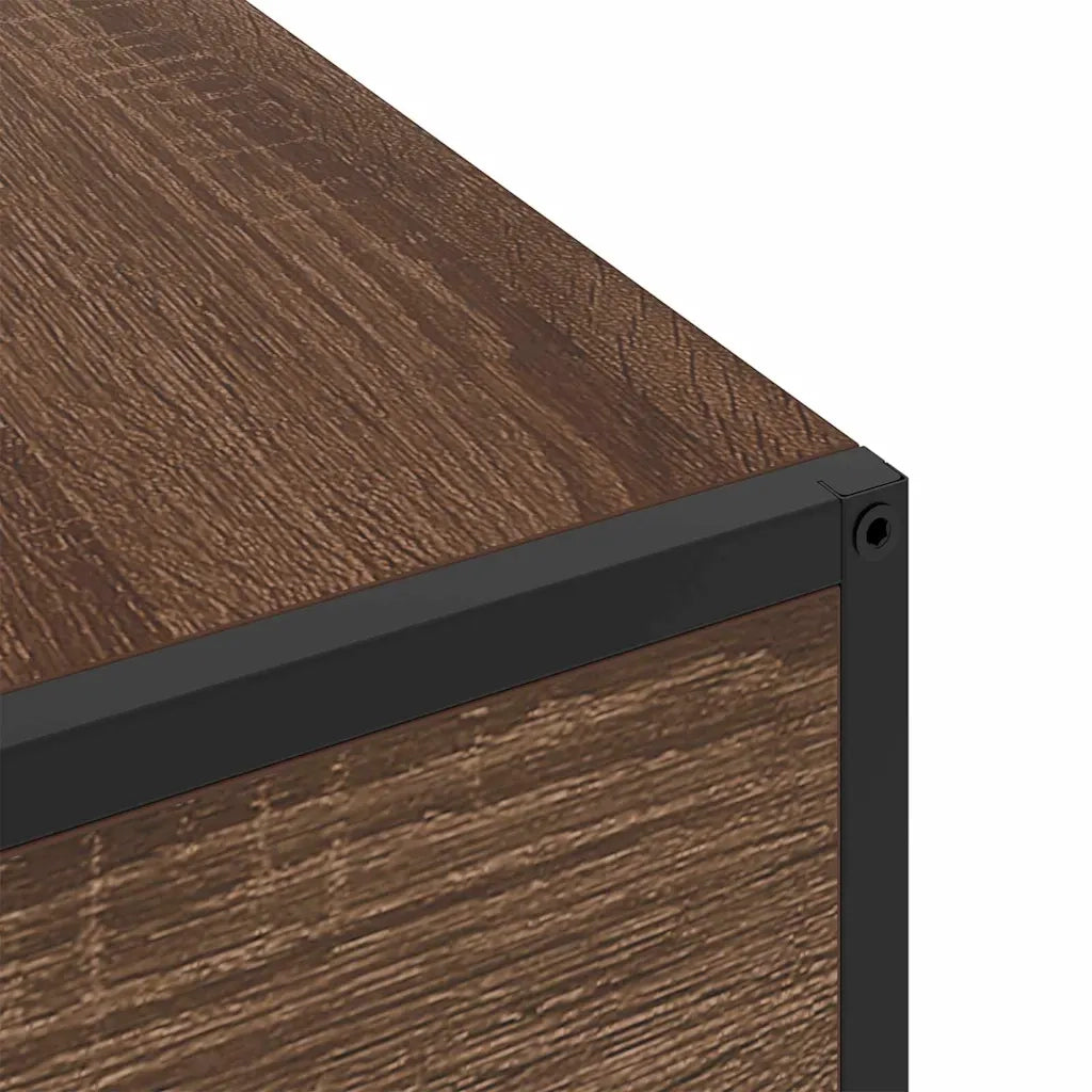 Comodino | Armadio da Notte | Mobiletto da notte Rovere Marrone 40 x 27 x 76 cm