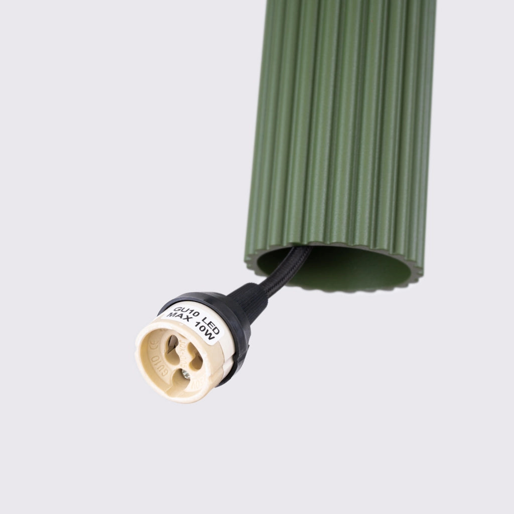 Lampada a sospensione KARBON 1 verde oliva