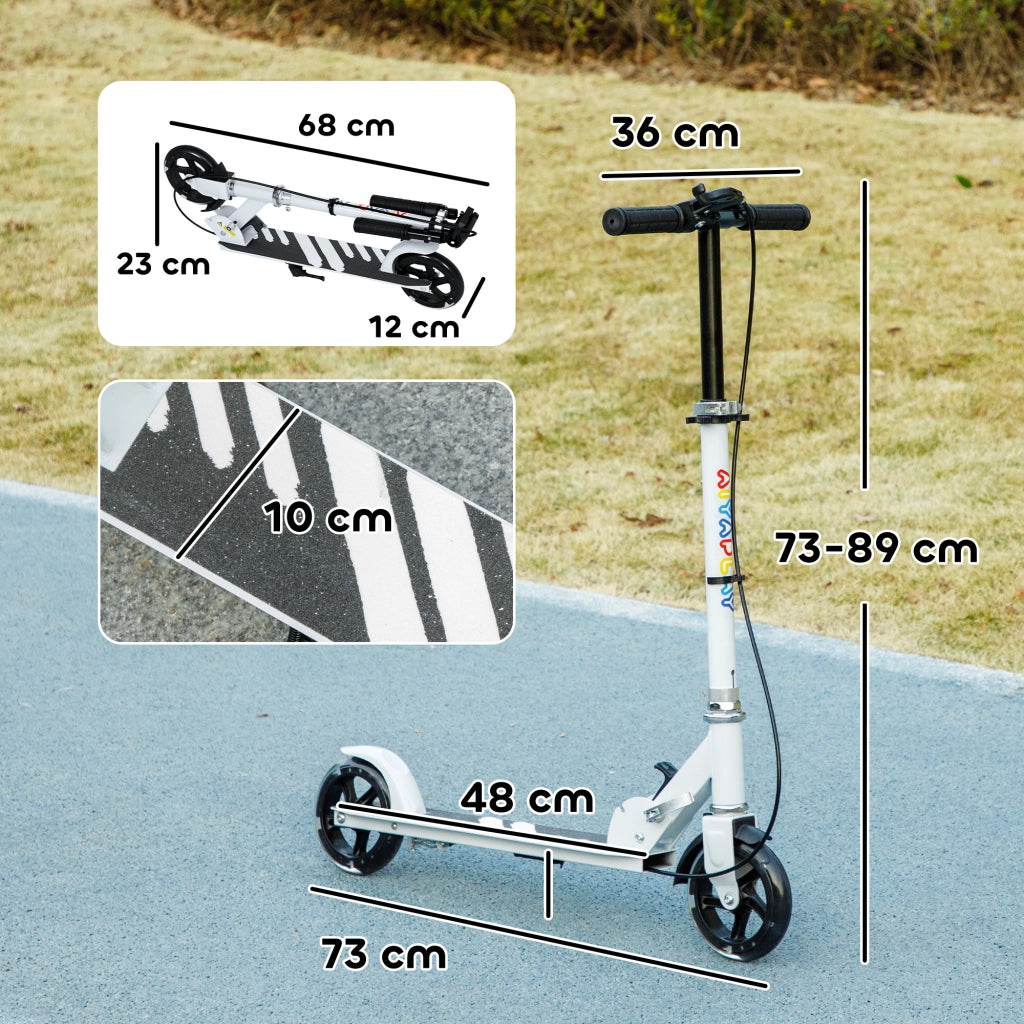 Trotinette per bambini 3-8 anni ¨C zephmum ¨C Bianco, LED, regolabile