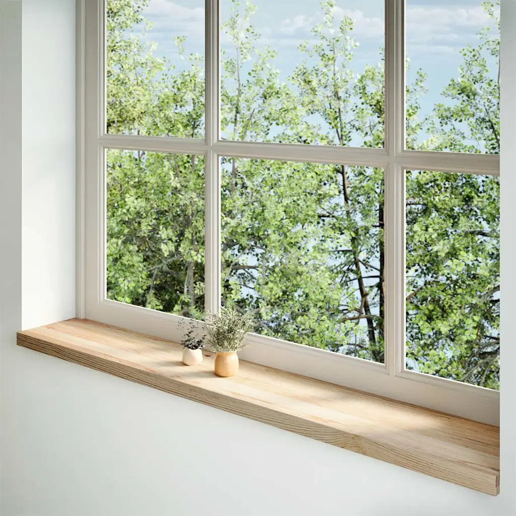 Davanzali 2 pz Non Trattati 160x25x2cm Legno Massello di Rovere 4009108