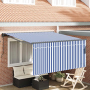 Tenda Retrattile Blu e Bianco 300 x 250 cm 3329914