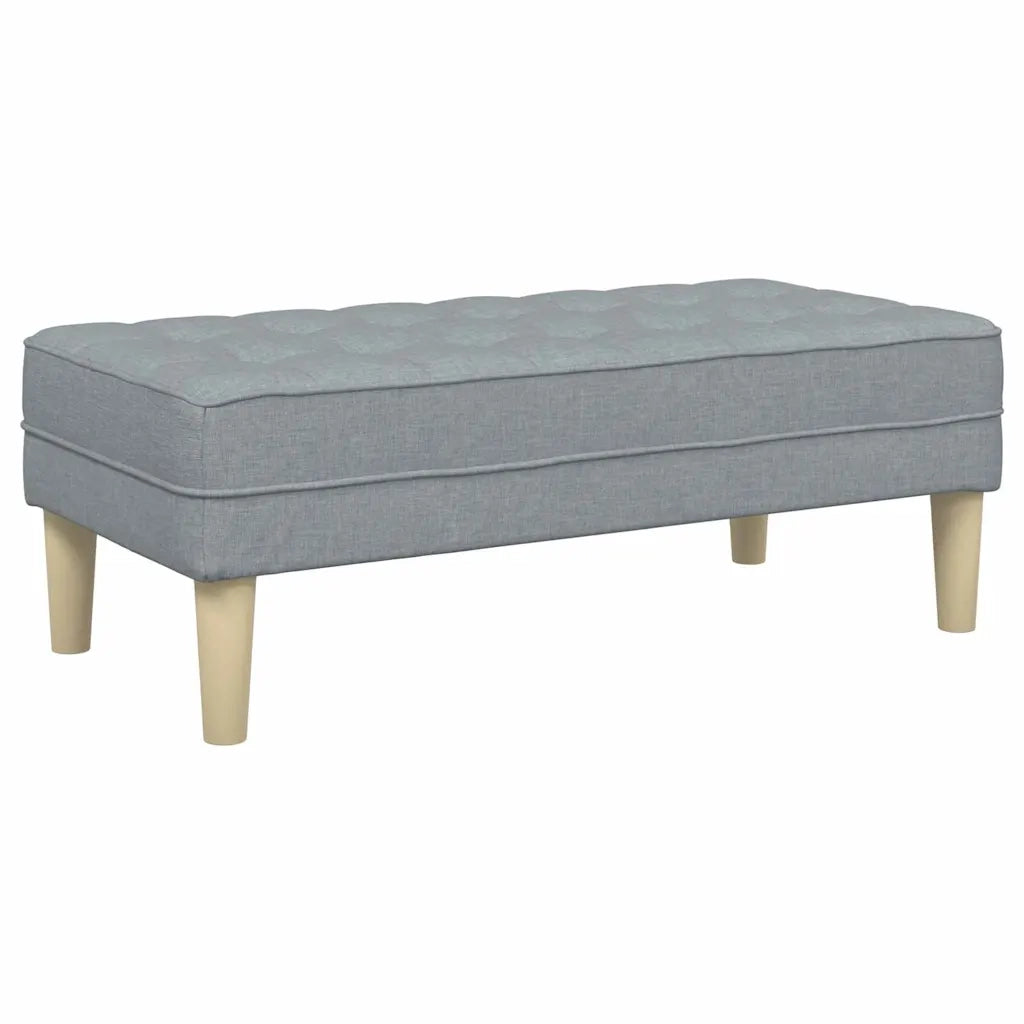 panchina con cuscino Grigio chiaro 113 x 57 x 39 cm Tessuto 42001935