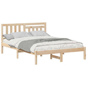 Letto matrimoniale | Letto per adulti | Struttura del letto Marrone 135 x 190 cm Pino massello