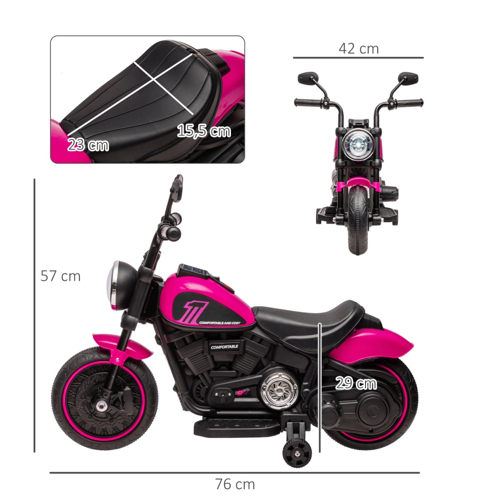 Motocicletta Elettrica per Bambini con Rotelle ¨C Minimal ¨C Rosa