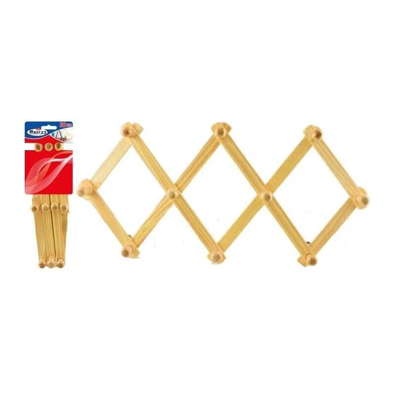 KIT SET 2 PZ MAURY'S APPENDIABITI ESTENSIBILE 30CM LEGNO