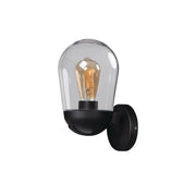 Applique esterna nera alluminio/vetro E27 15W Liego Kanlux