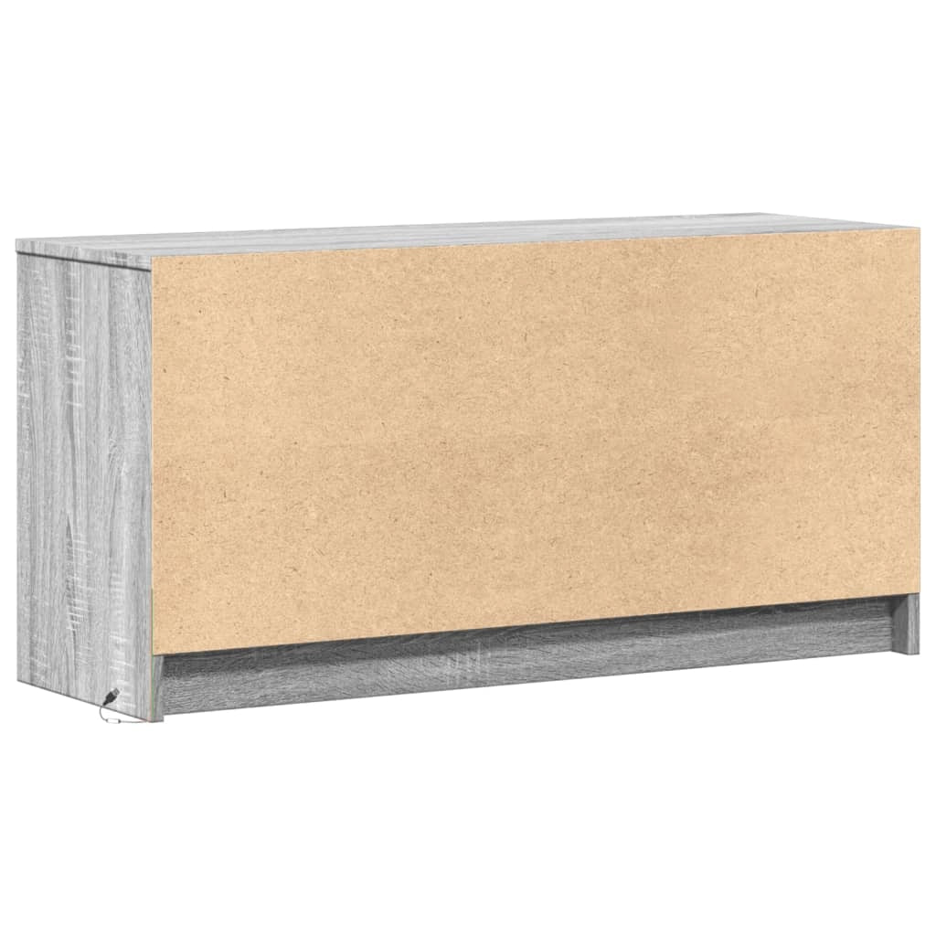Mobile TV multimediale scaffale per televisione televisione buffet sala da pranzo soggiorno camera da letto con LED sonoma 100 x 34 x 50 cm pannelli compositi grigio 02_0026493