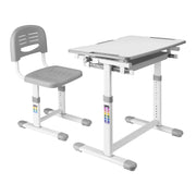 Set scrivania e sedia per bambini grigio e bianco 03_0010683