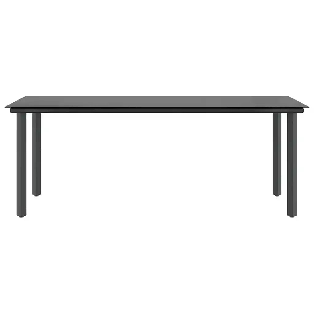 Set da Pranzo da Giardino 9 pz Polyrattan Vetro 3334547