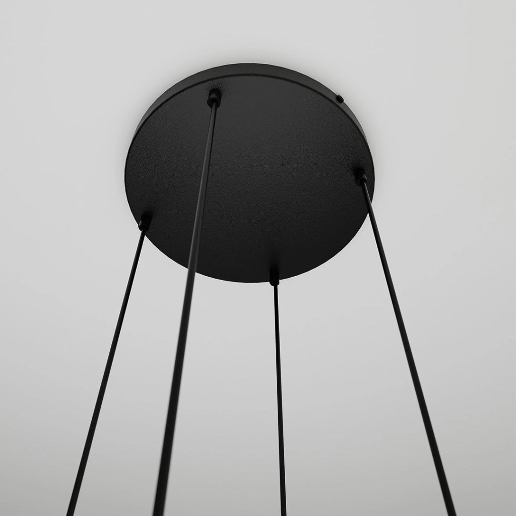 Lampadario Emibig Istar 4 vetro trasparente nero E27