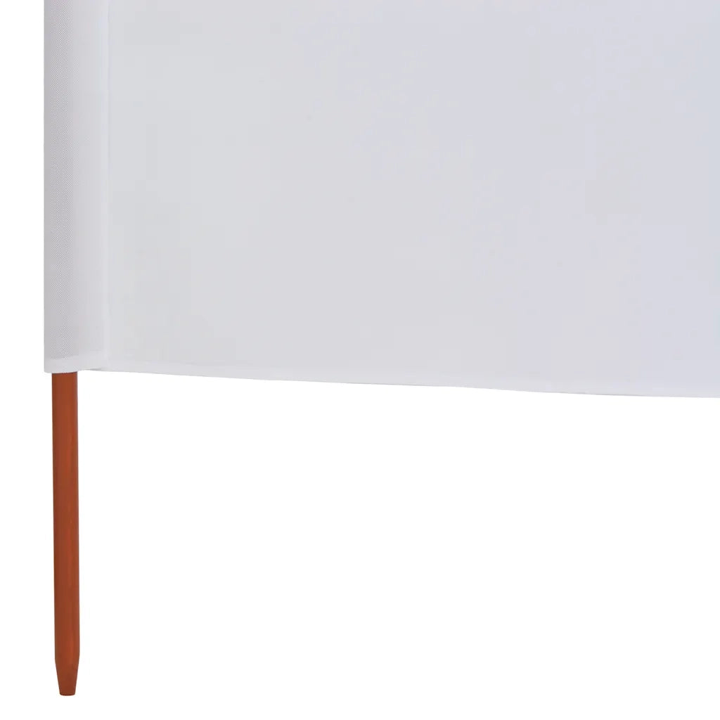 Paravento a 9 Pannelli in Tessuto-Divisorio 1200x80 cm Bianco Sabbia