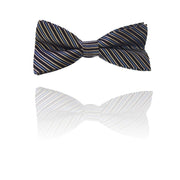 Trade Shop - Papillon Strisce Marrone Righe Cravattino Farfallino Cravatta Frack Papion -