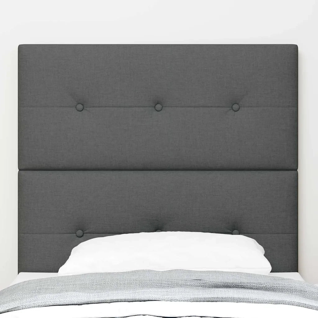 Testiera LED con testiera Grigio scuro 100 cm Tessuto