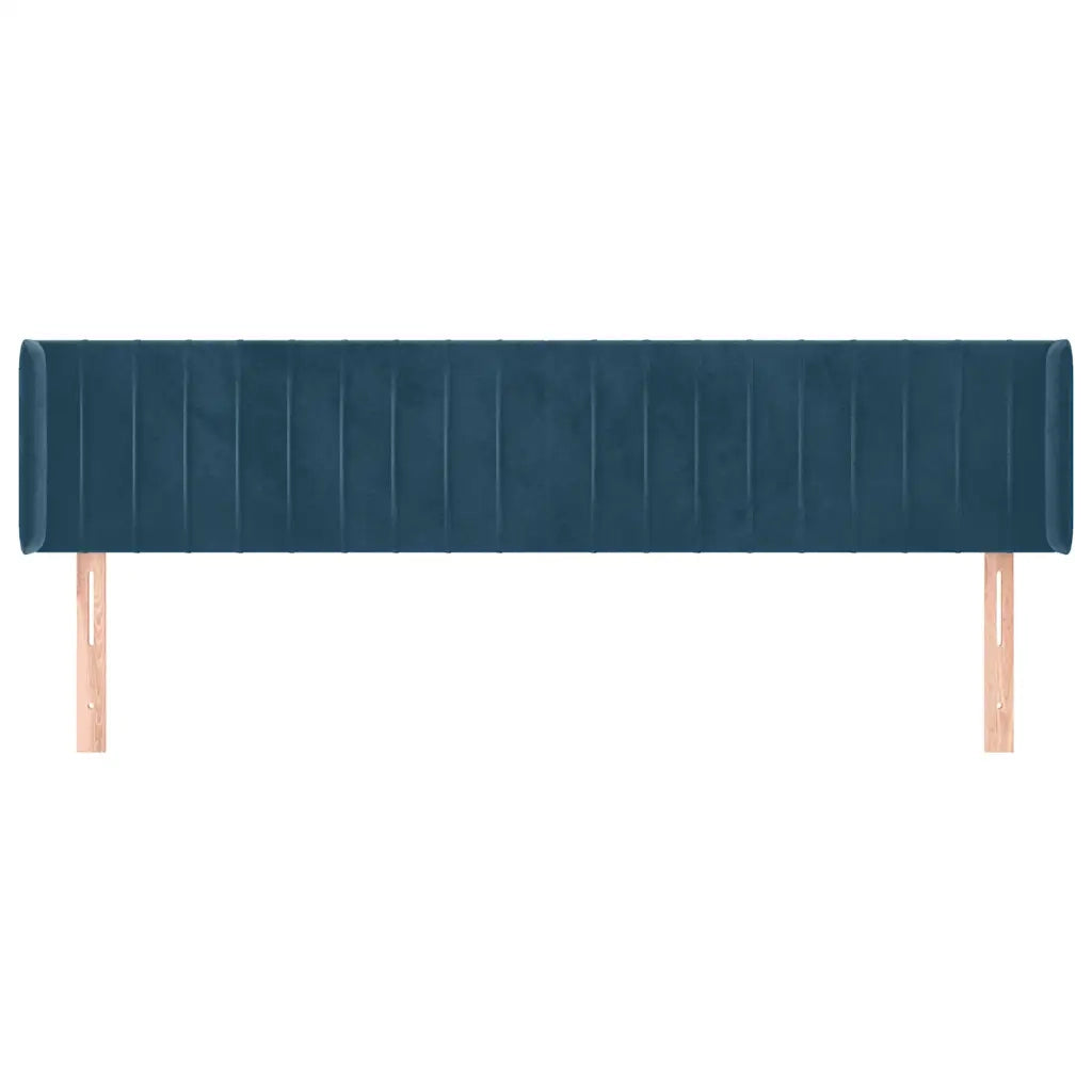 Testiera ad Orecchio Blu Scuro 183x16x78/88 cm in Velluto 3119070