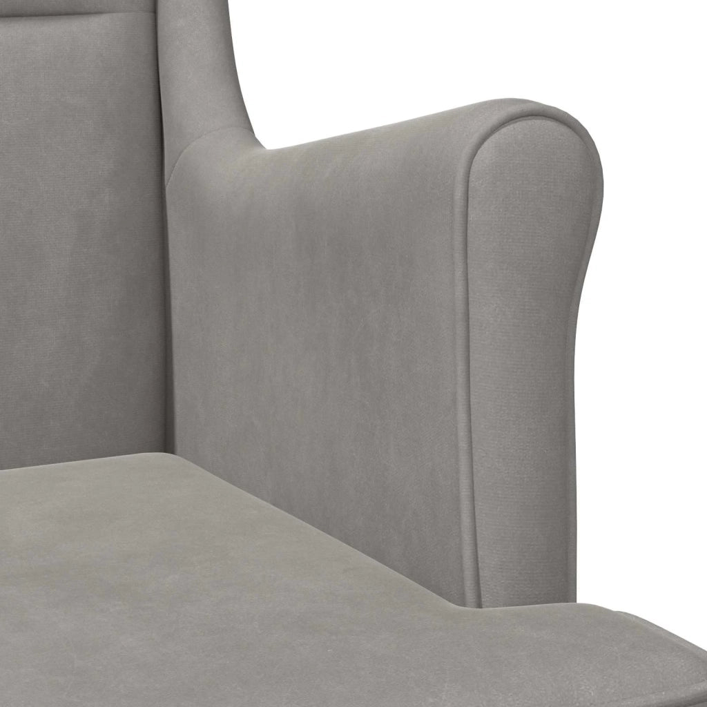 Poltrona | Sedia Relax Grigio Chiaro Velluto