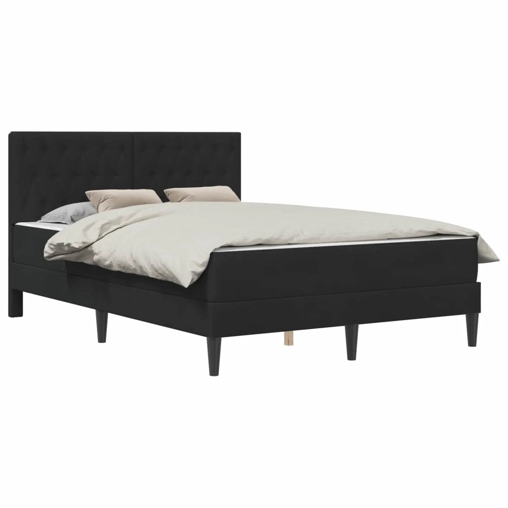 Struttura letto con materasso Nero 120 x 200 cm Velluto 3415046
