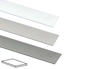 PROFILO PIATTO IN ALLUMINIO- - mm.15 mt.2 bianco - 10 pezzi