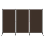 Divisorio Ambienti | Divider per stanze | Paravento a 3 Pannelli Marrone 260x180 cm